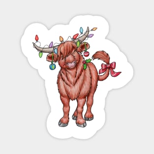 Mooey Christmas!  Christmas Highland Cow Sticker